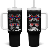 Ro Ro Norwegian Viking Ship Messy Bun Girl Tumbler With Handle