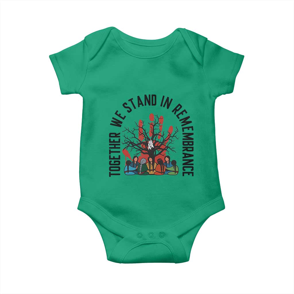 Native American Orange Unity Day Baby Onesie Together We Stand In Remembrance - Wonder Print Shop