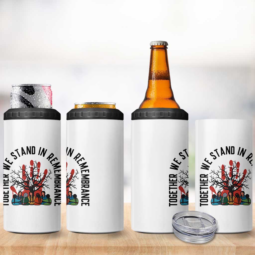 Native American Orange Unity Day 4 in 1 Can Cooler Tumbler Together We Stand In Remembrance