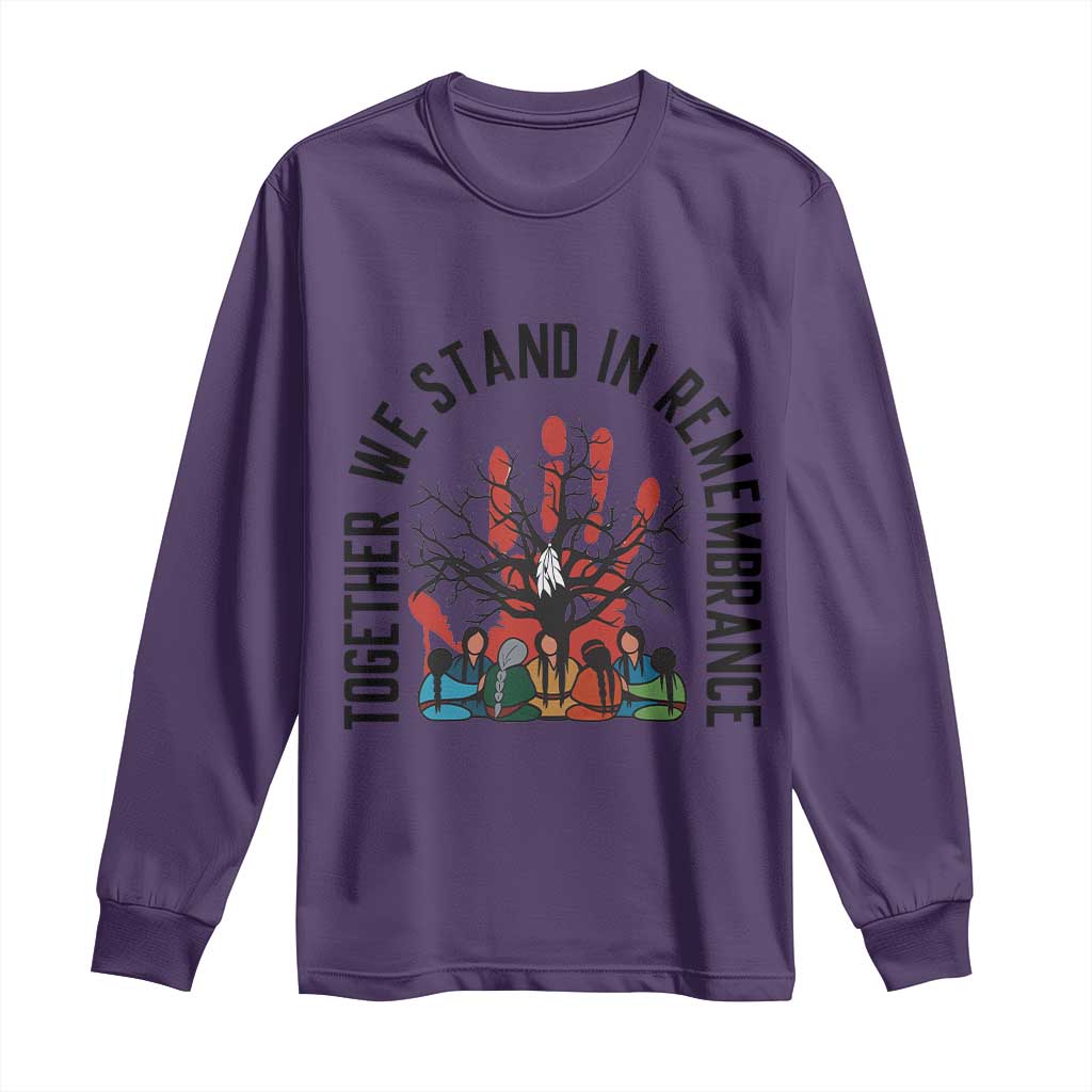 Native American Orange Unity Day Long Sleeve Shirt Together We Stand In Remembrance - Wonder Print Shop