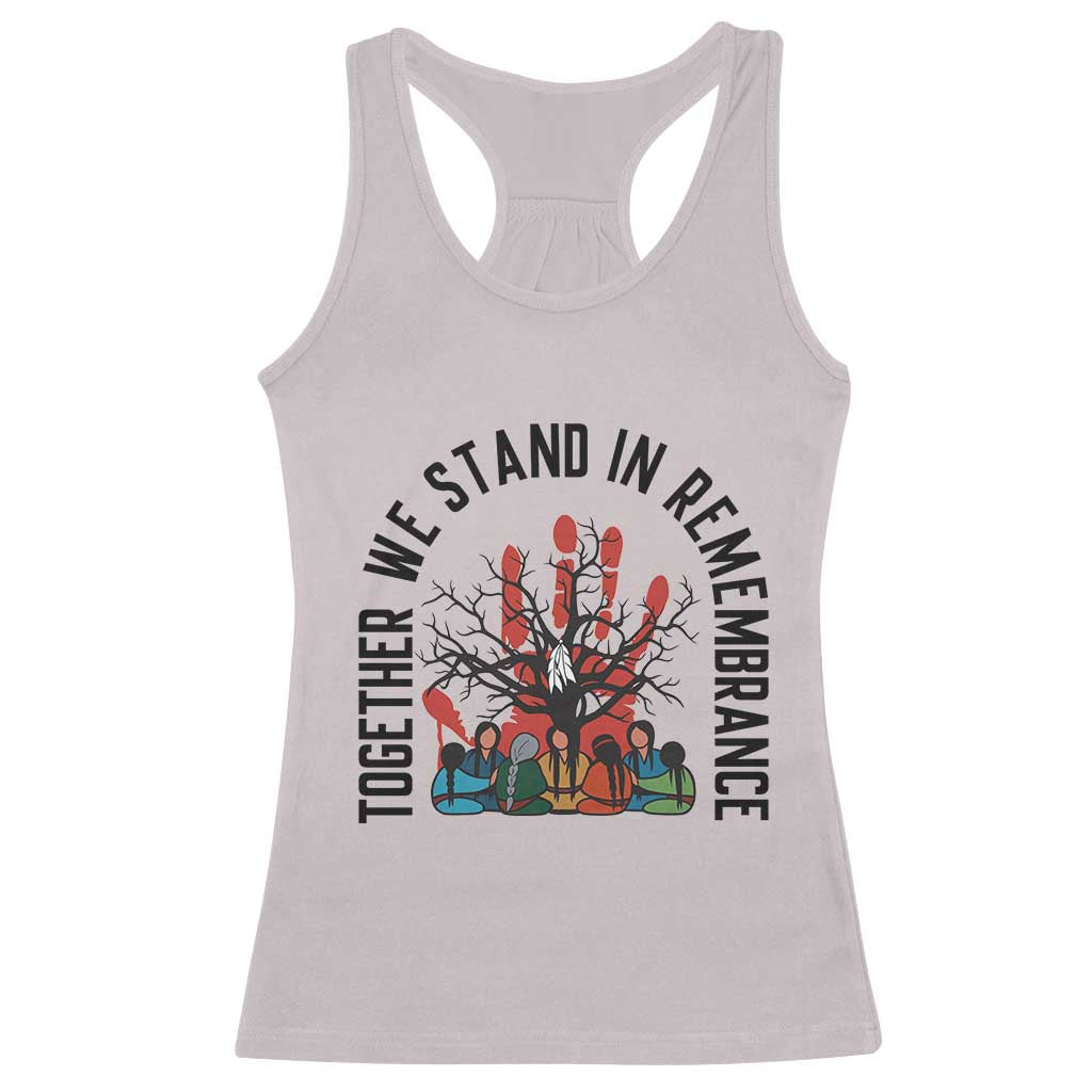 Native American Orange Unity Day Racerback Tank Top Together We Stand In Remembrance - Wonder Print Shop