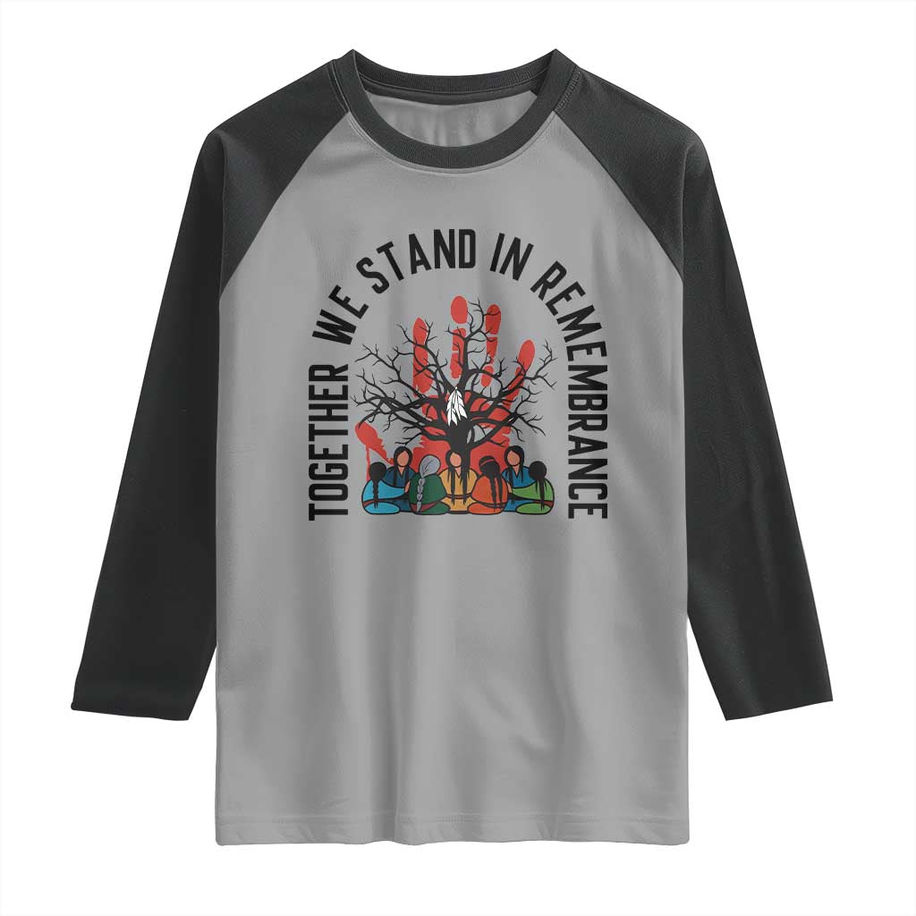 Native American Orange Unity Day Raglan Shirt Together We Stand In Remembrance - Wonder Print Shop