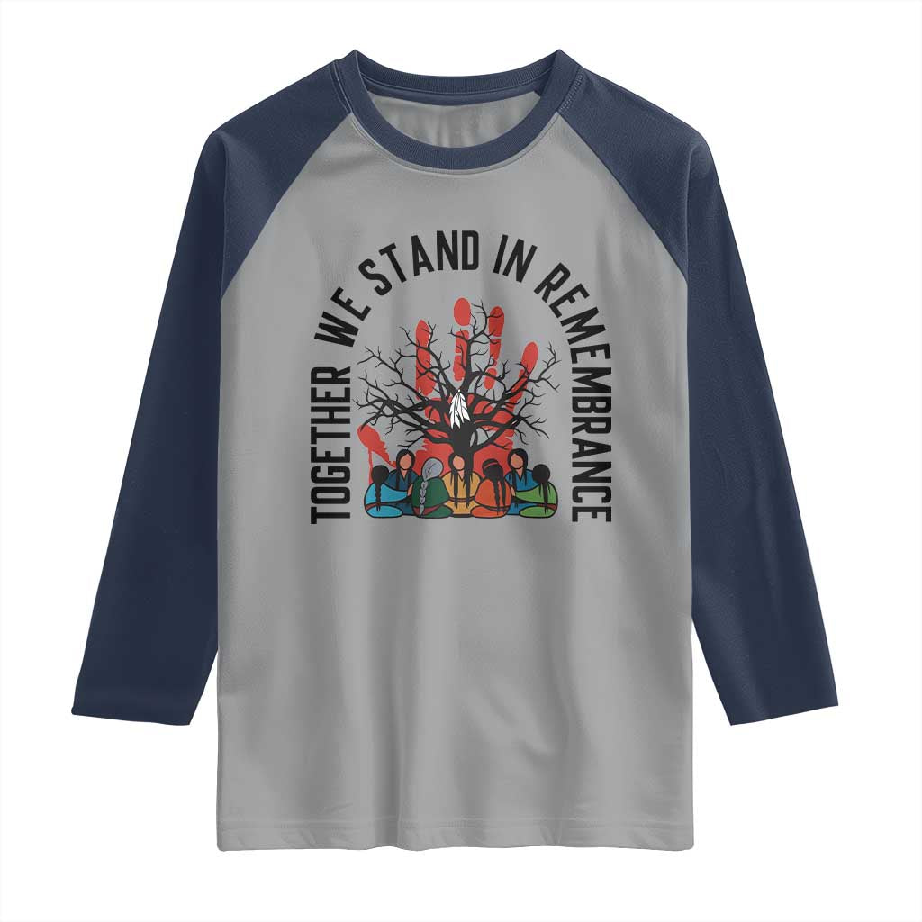 Native American Orange Unity Day Raglan Shirt Together We Stand In Remembrance - Wonder Print Shop