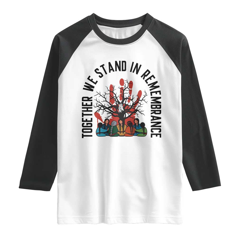 Native American Orange Unity Day Raglan Shirt Together We Stand In Remembrance - Wonder Print Shop