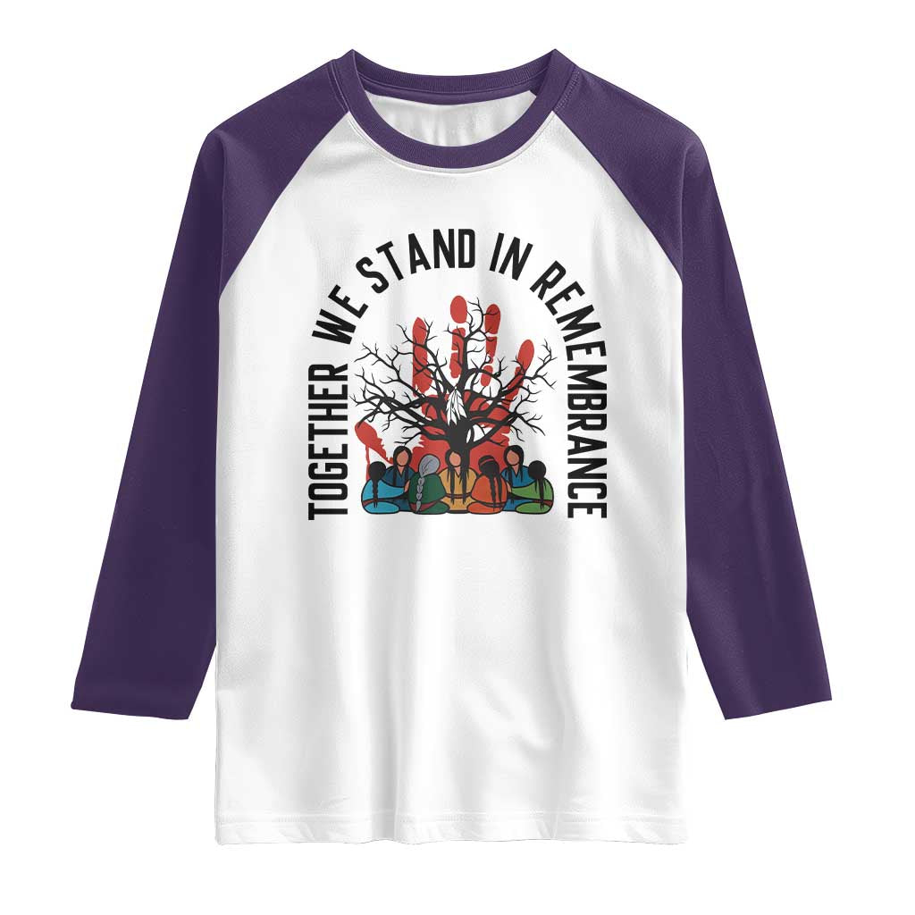 Native American Orange Unity Day Raglan Shirt Together We Stand In Remembrance - Wonder Print Shop