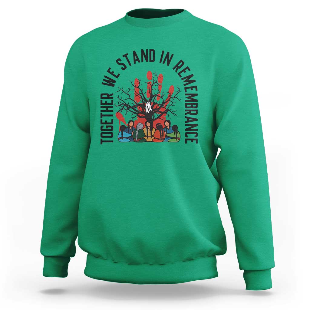Native American Orange Unity Day Sweatshirt Together We Stand In Remembrance - Wonder Print Shop