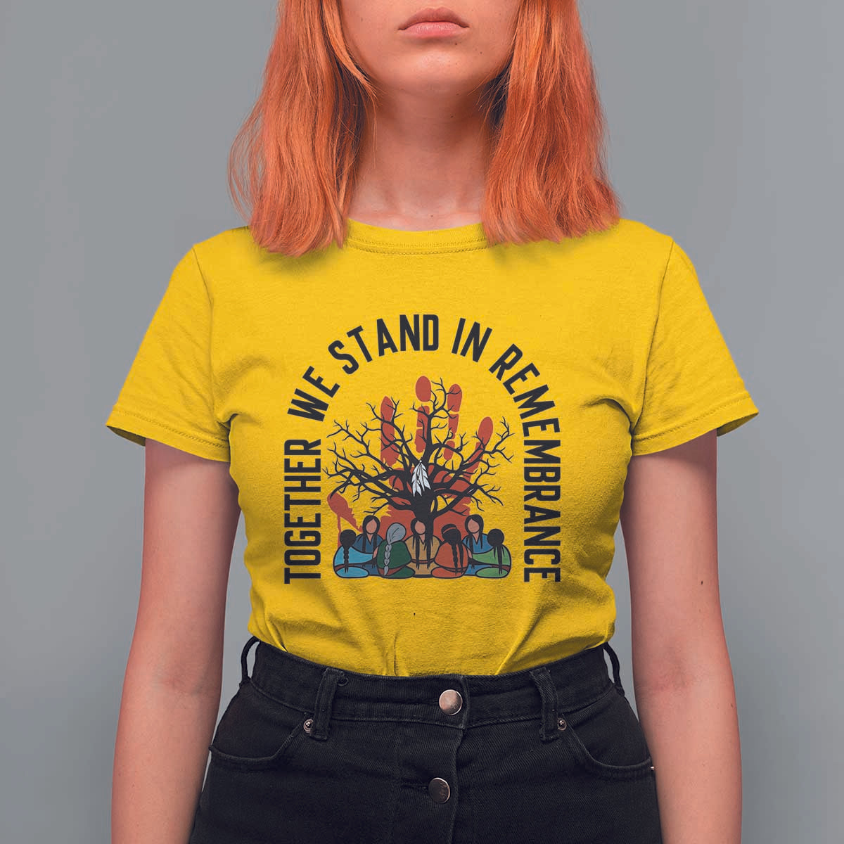 Native American Orange Unity Day T Shirt For Women Together We Stand In Remembrance - Wonder Print Shop