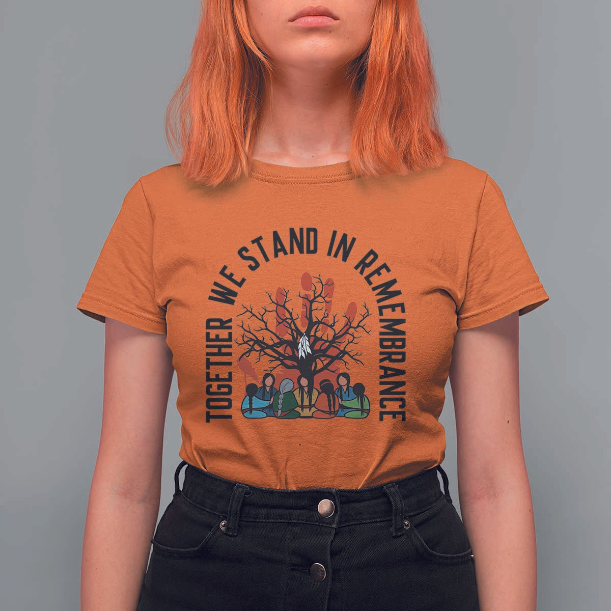 Native American Orange Unity Day T Shirt For Women Together We Stand In Remembrance - Wonder Print Shop