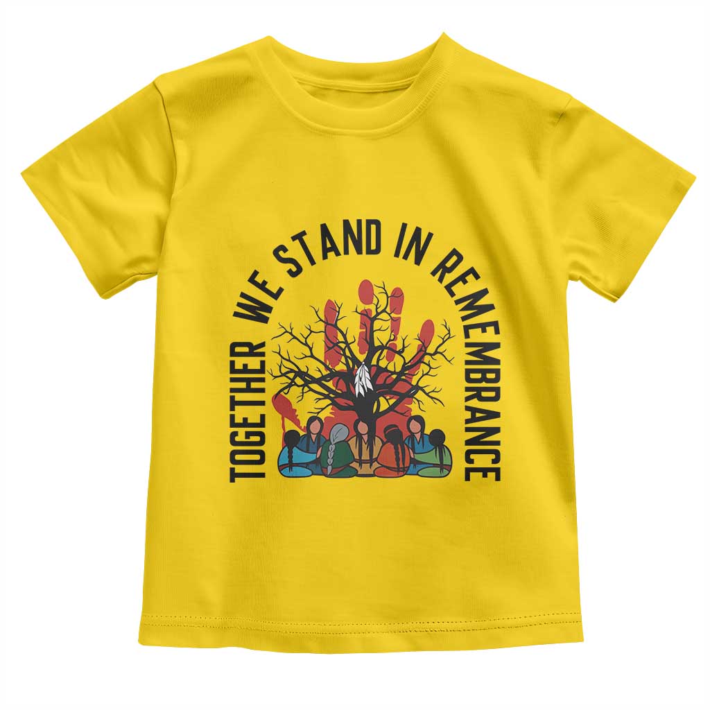 Native American Orange Unity Day Toddler T Shirt Together We Stand In Remembrance - Wonder Print Shop