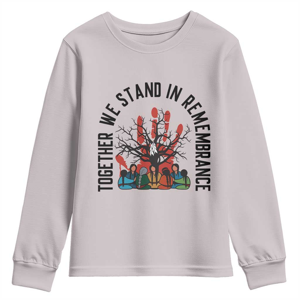 Native American Orange Unity Day Youth Sweatshirt Together We Stand In Remembrance - Wonder Print Shop