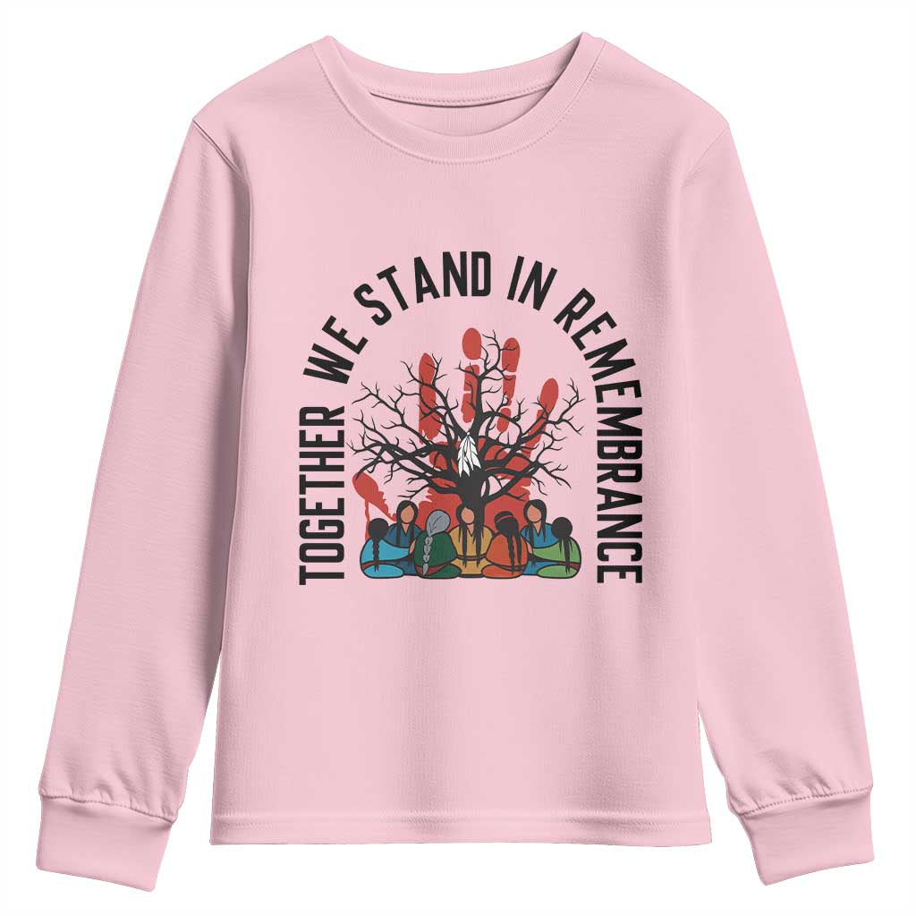 Native American Orange Unity Day Youth Sweatshirt Together We Stand In Remembrance - Wonder Print Shop