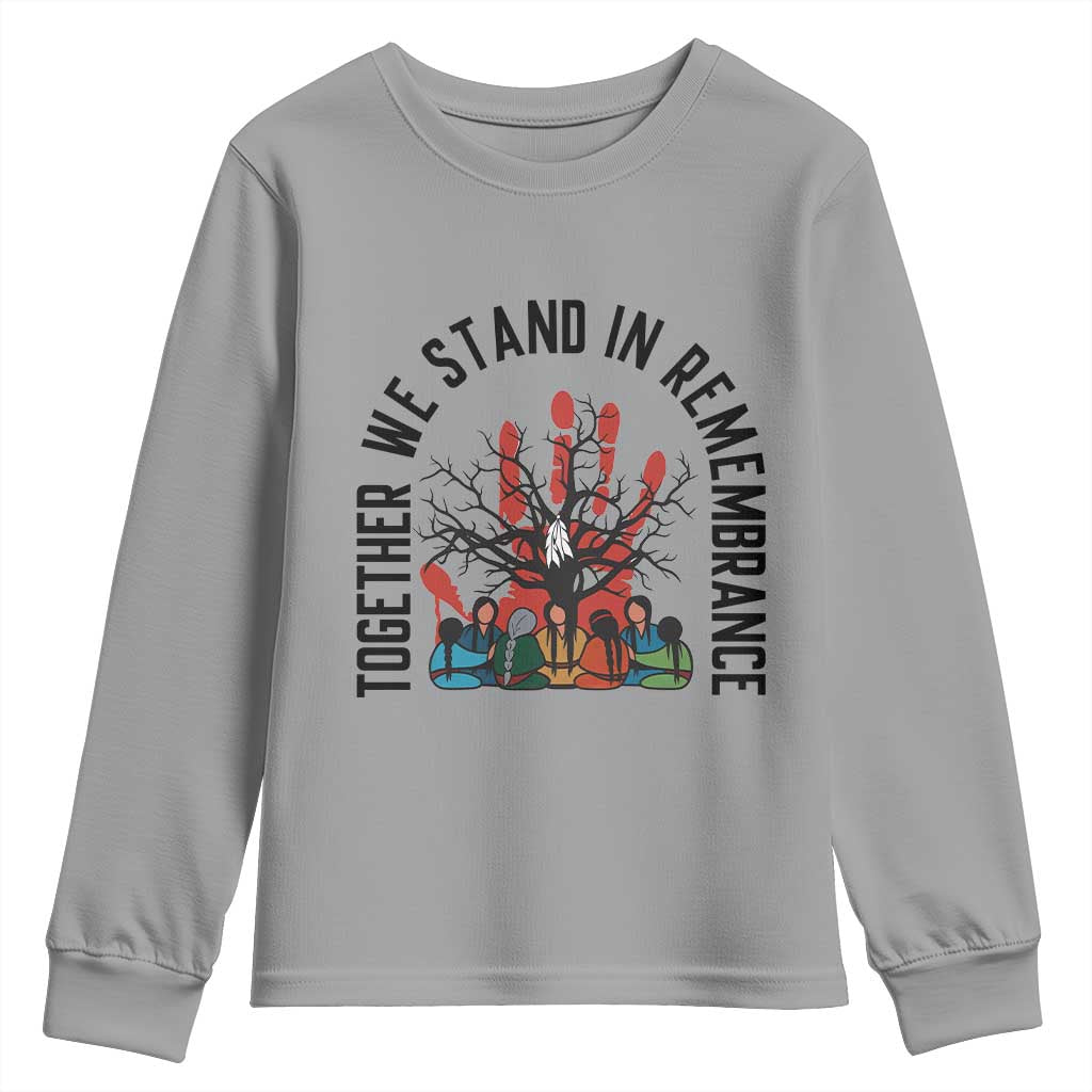 Native American Orange Unity Day Youth Sweatshirt Together We Stand In Remembrance - Wonder Print Shop