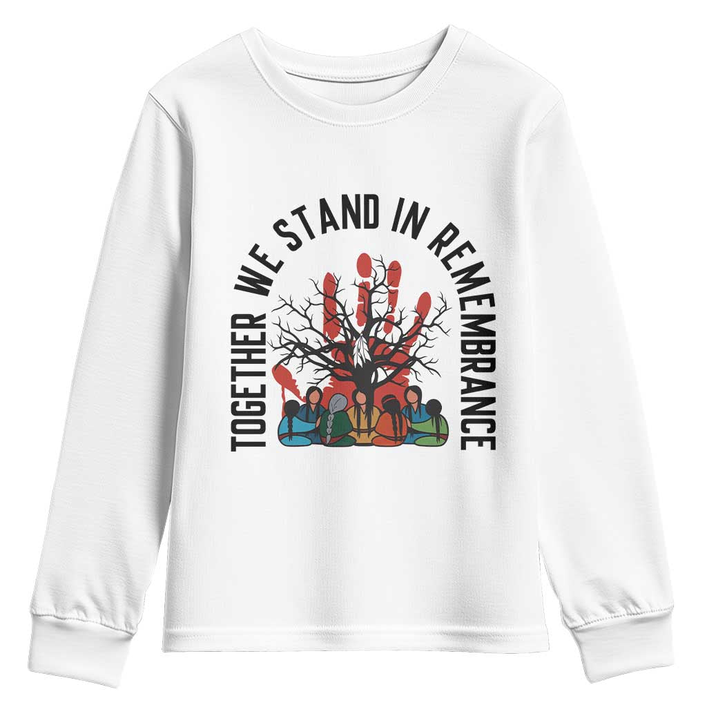 Native American Orange Unity Day Youth Sweatshirt Together We Stand In Remembrance - Wonder Print Shop