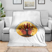 MMIW Red Hand Indigenous Native American Throw Blanket Together We Stand In Remembrance - Wonder Print Shop