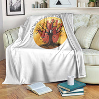 MMIW Red Hand Indigenous Native American Throw Blanket Together We Stand In Remembrance - Wonder Print Shop