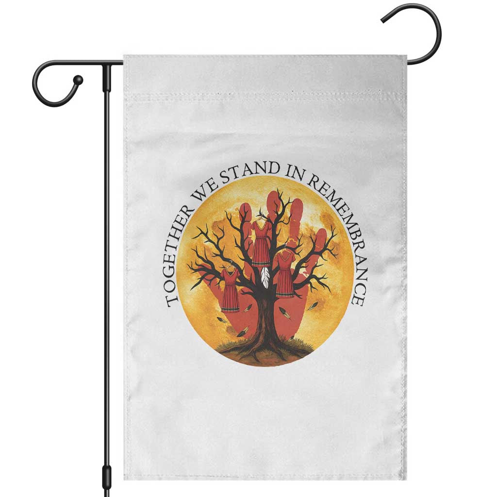 MMIW Red Hand Indigenous Native American Garden Flag Together We Stand In Remembrance - Wonder Print Shop