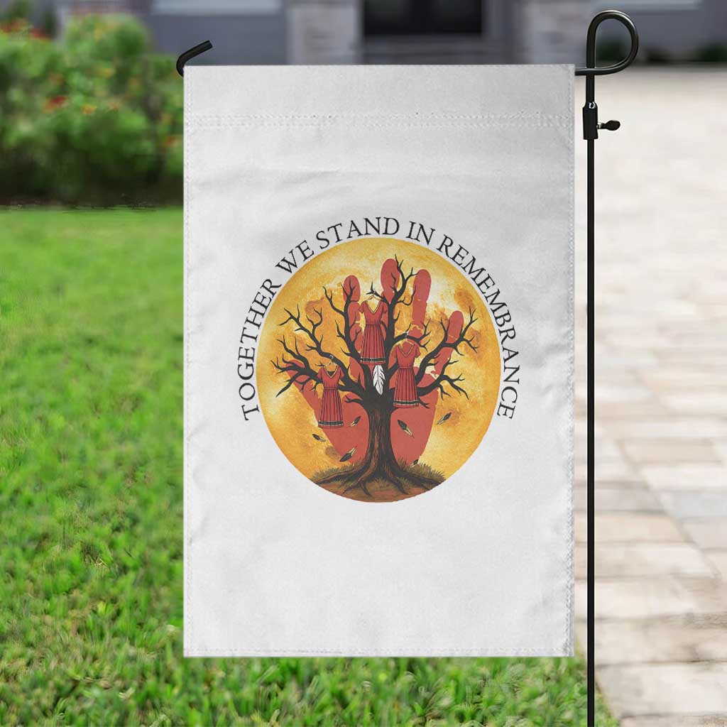 MMIW Red Hand Indigenous Native American Garden Flag Together We Stand In Remembrance - Wonder Print Shop