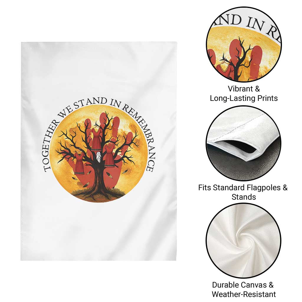 MMIW Red Hand Indigenous Native American Garden Flag Together We Stand In Remembrance - Wonder Print Shop