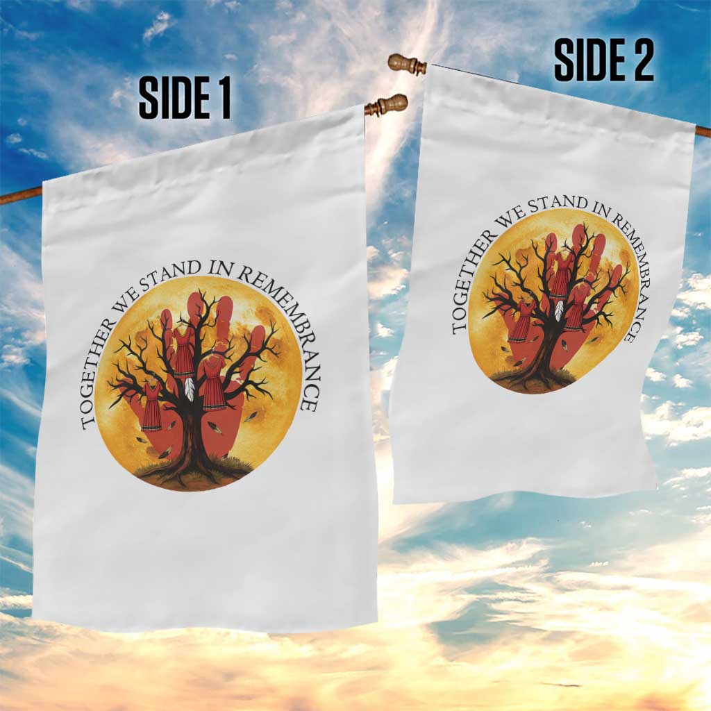MMIW Red Hand Indigenous Native American Garden Flag Together We Stand In Remembrance - Wonder Print Shop