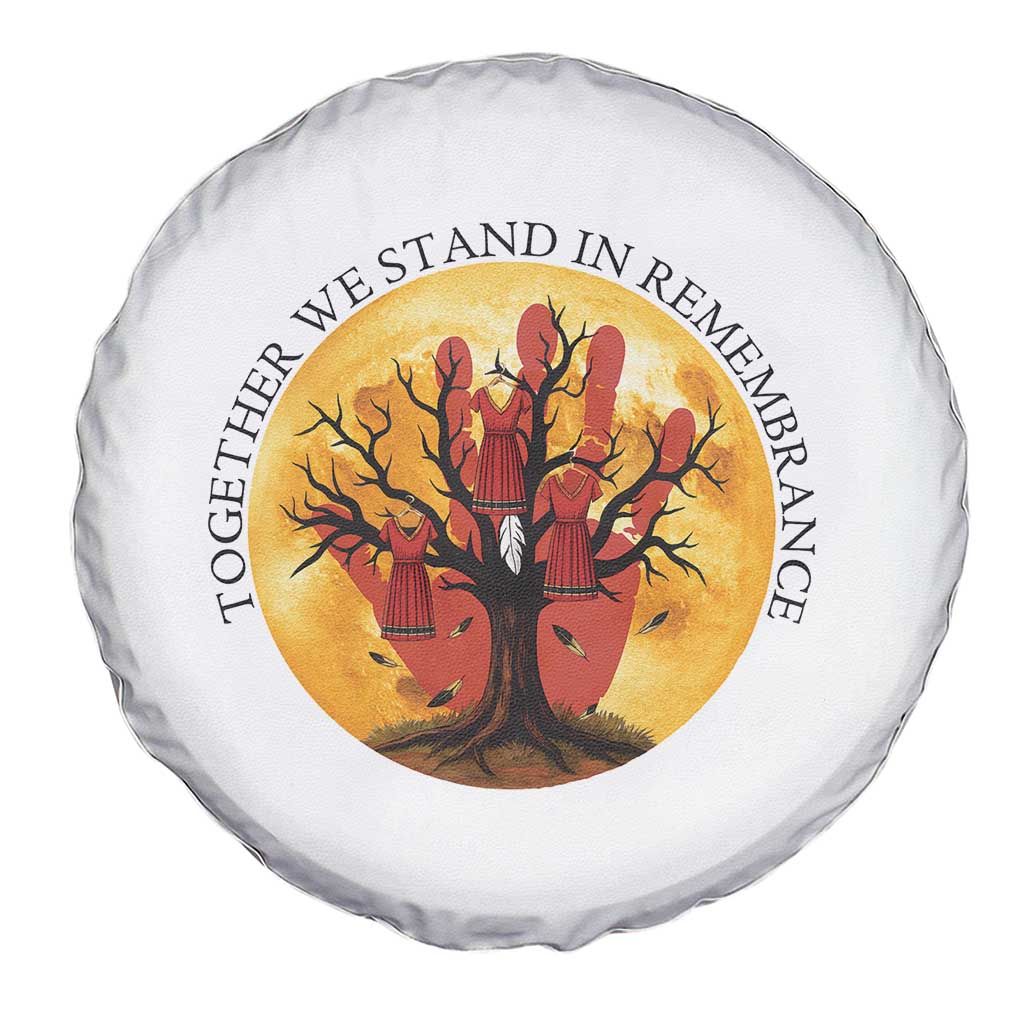 MMIW Red Hand Indigenous Native American Spare Tire Cover Together We Stand In Remembrance - Wonder Print Shop