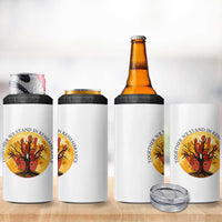 MMIW Red Hand Indigenous Native American 4 in 1 Can Cooler Tumbler Together We Stand In Remembrance