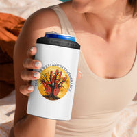 MMIW Red Hand Indigenous Native American 4 in 1 Can Cooler Tumbler Together We Stand In Remembrance