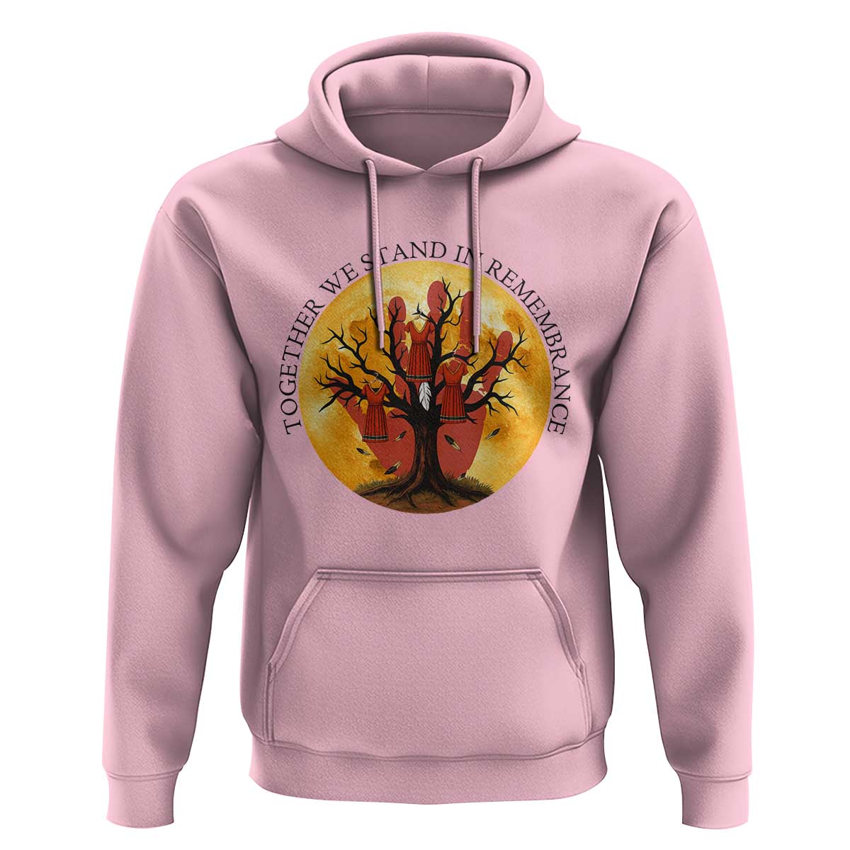 MMIW Red Hand Indigenous Native American Hoodie Together We Stand In Remembrance - Wonder Print Shop