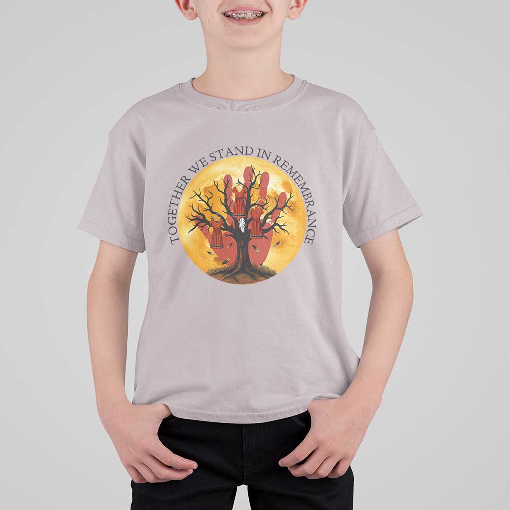 MMIW Red Hand Indigenous Native American T Shirt For Kid Together We Stand In Remembrance - Wonder Print Shop