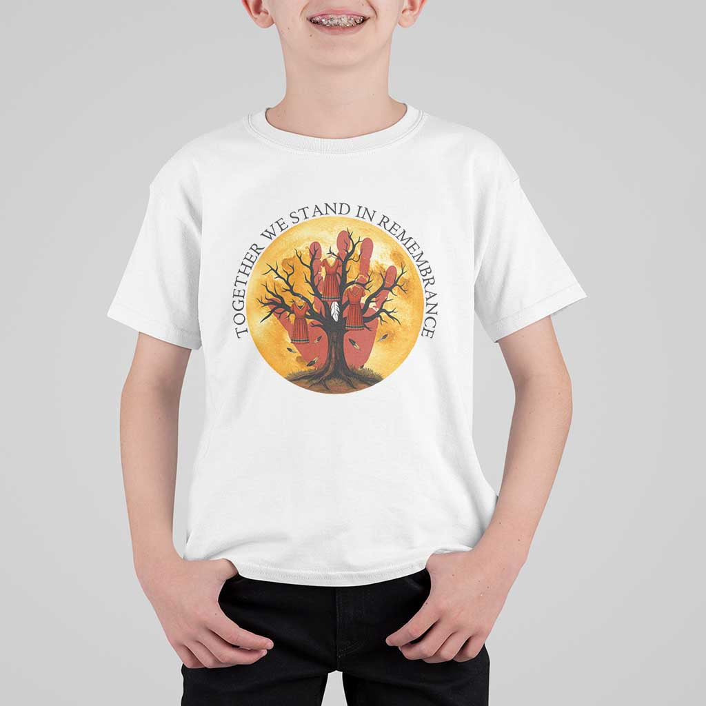 MMIW Red Hand Indigenous Native American T Shirt For Kid Together We Stand In Remembrance - Wonder Print Shop