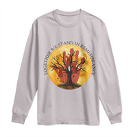 MMIW Red Hand Indigenous Native American Long Sleeve Shirt Together We Stand In Remembrance - Wonder Print Shop