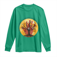 MMIW Red Hand Indigenous Native American Long Sleeve Shirt Together We Stand In Remembrance - Wonder Print Shop