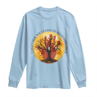 MMIW Red Hand Indigenous Native American Long Sleeve Shirt Together We Stand In Remembrance - Wonder Print Shop