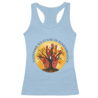 MMIW Red Hand Indigenous Native American Racerback Tank Top Together We Stand In Remembrance - Wonder Print Shop