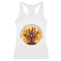 MMIW Red Hand Indigenous Native American Racerback Tank Top Together We Stand In Remembrance - Wonder Print Shop