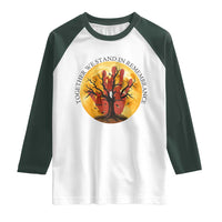 MMIW Red Hand Indigenous Native American Raglan Shirt Together We Stand In Remembrance - Wonder Print Shop