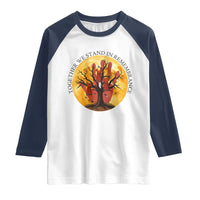 MMIW Red Hand Indigenous Native American Raglan Shirt Together We Stand In Remembrance - Wonder Print Shop