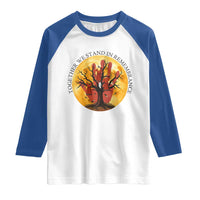 MMIW Red Hand Indigenous Native American Raglan Shirt Together We Stand In Remembrance - Wonder Print Shop