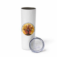 MMIW Red Hand Indigenous Native American Skinny Tumbler Together We Stand In Remembrance