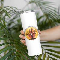 MMIW Red Hand Indigenous Native American Skinny Tumbler Together We Stand In Remembrance