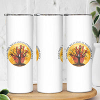 MMIW Red Hand Indigenous Native American Skinny Tumbler Together We Stand In Remembrance