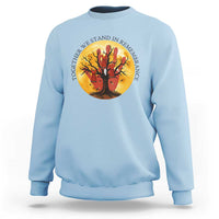 MMIW Red Hand Indigenous Native American Sweatshirt Together We Stand In Remembrance - Wonder Print Shop