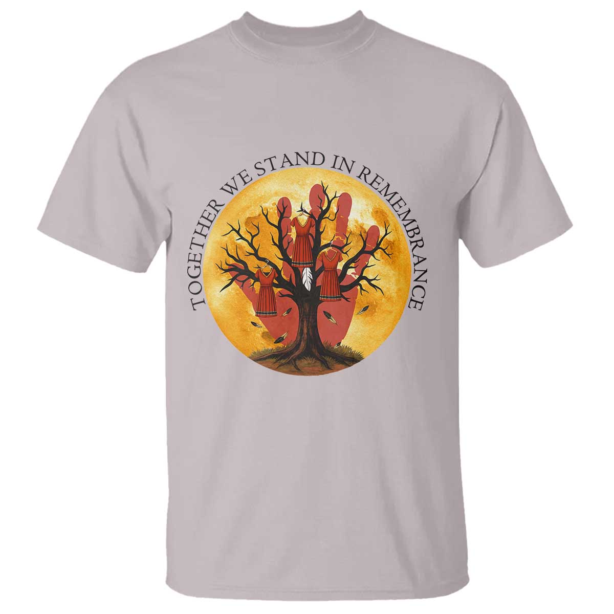 MMIW Red Hand Indigenous Native American T Shirt Together We Stand In Remembrance - Wonder Print Shop