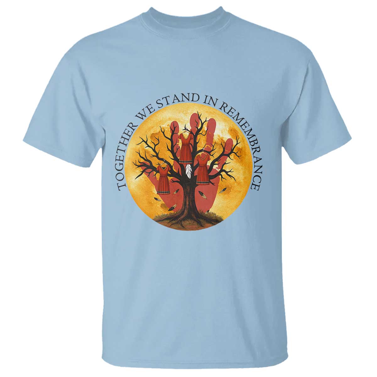 MMIW Red Hand Indigenous Native American T Shirt Together We Stand In Remembrance - Wonder Print Shop