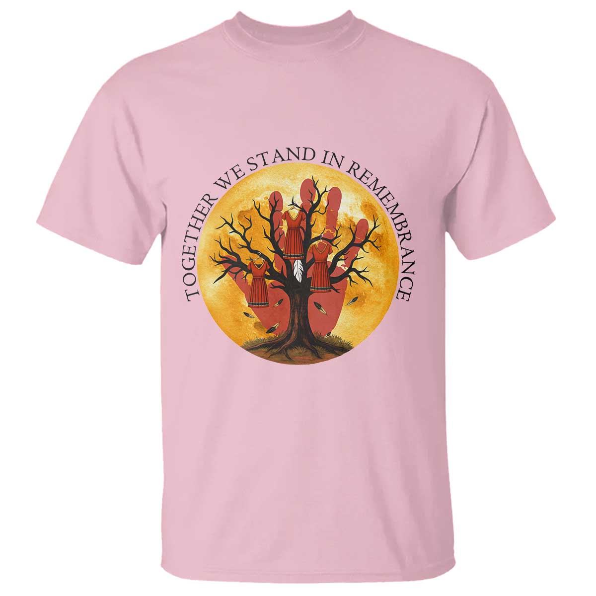 MMIW Red Hand Indigenous Native American T Shirt Together We Stand In Remembrance - Wonder Print Shop