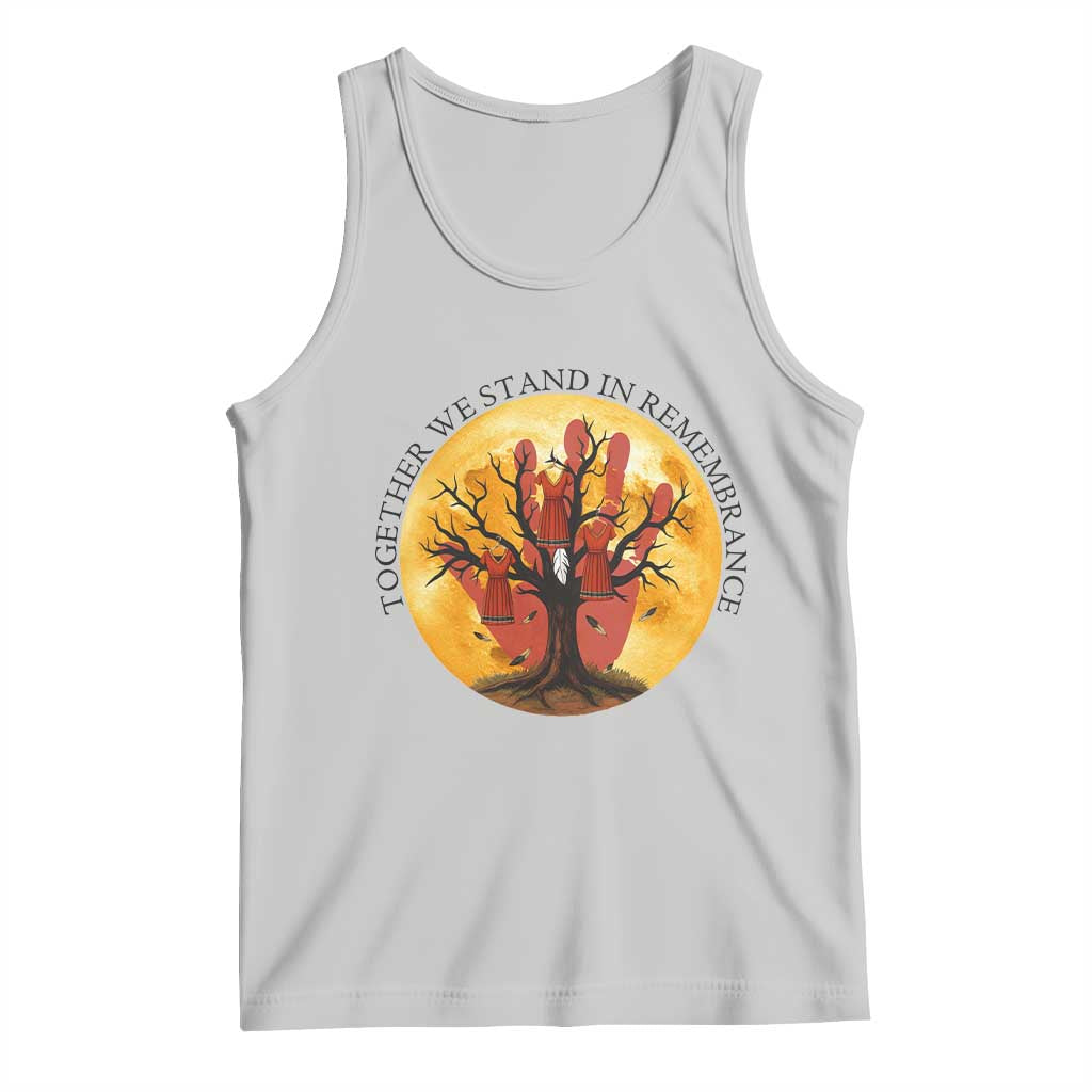 MMIW Red Hand Indigenous Native American Tank Top Together We Stand In Remembrance - Wonder Print Shop