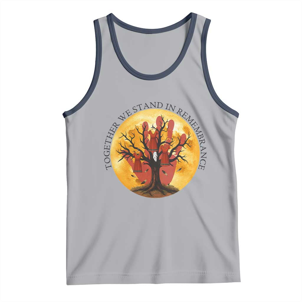 MMIW Red Hand Indigenous Native American Tank Top Together We Stand In Remembrance - Wonder Print Shop