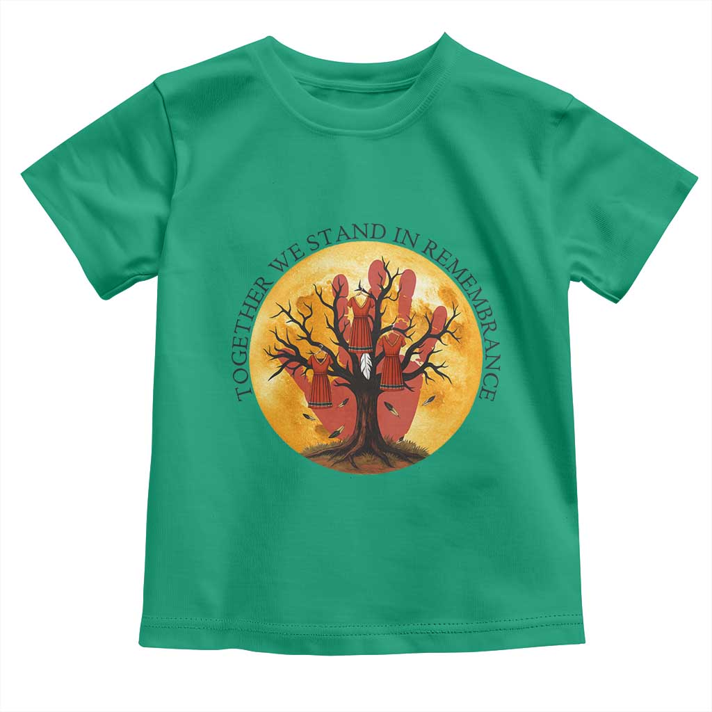 MMIW Red Hand Indigenous Native American Toddler T Shirt Together We Stand In Remembrance - Wonder Print Shop
