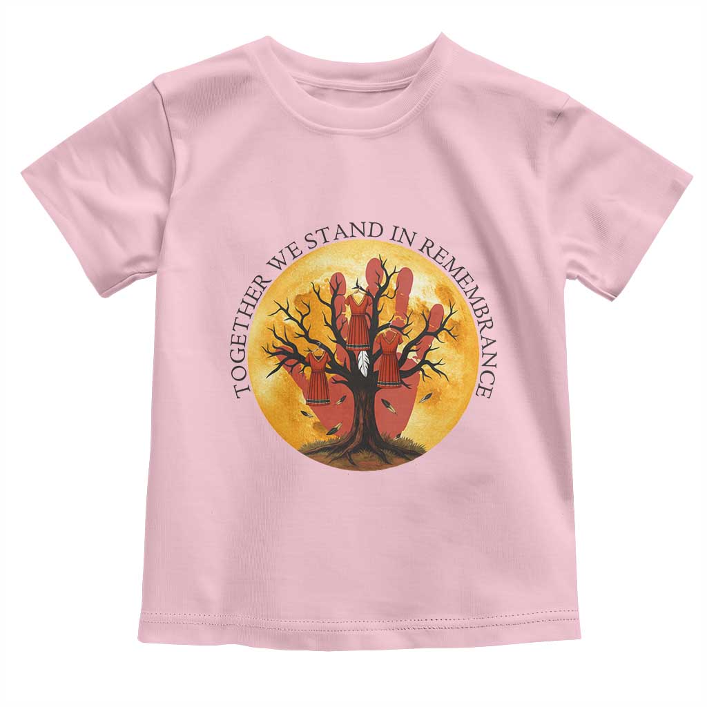 MMIW Red Hand Indigenous Native American Toddler T Shirt Together We Stand In Remembrance - Wonder Print Shop