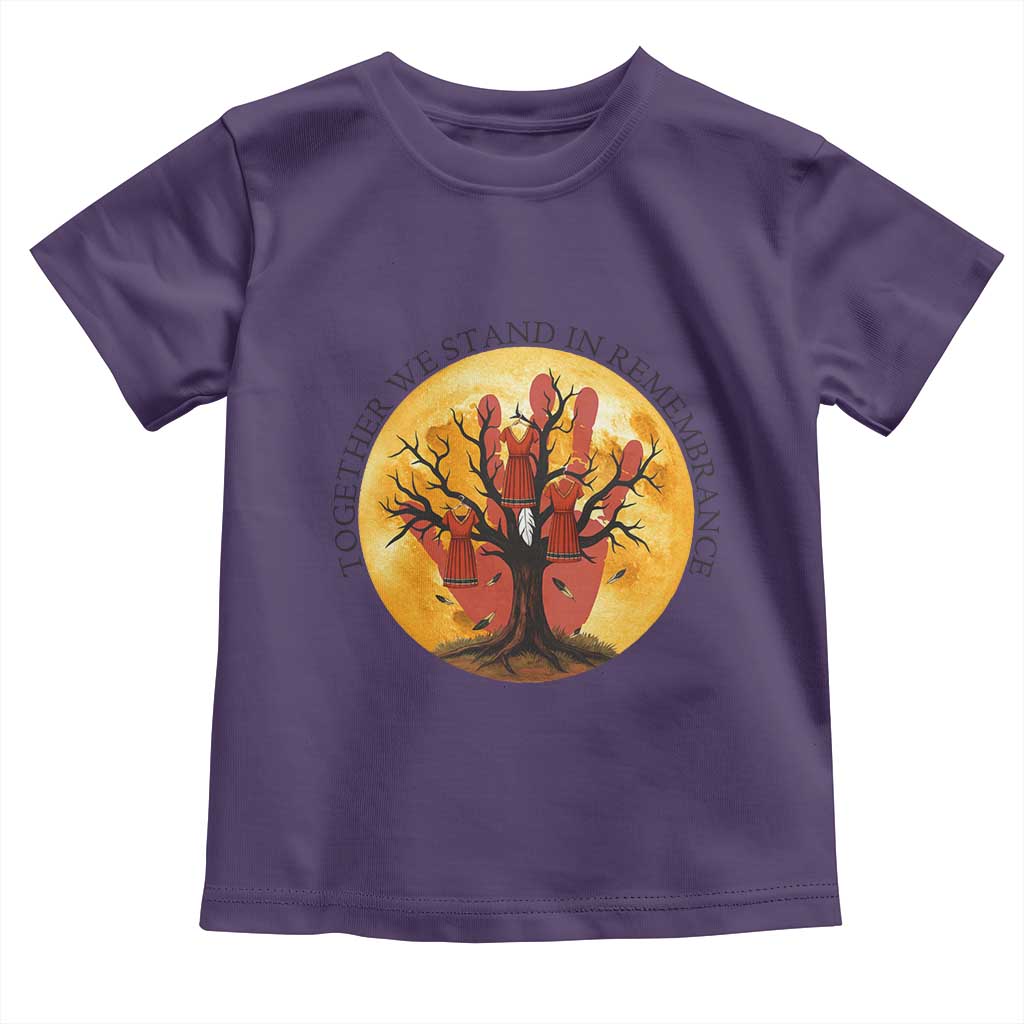 MMIW Red Hand Indigenous Native American Toddler T Shirt Together We Stand In Remembrance - Wonder Print Shop