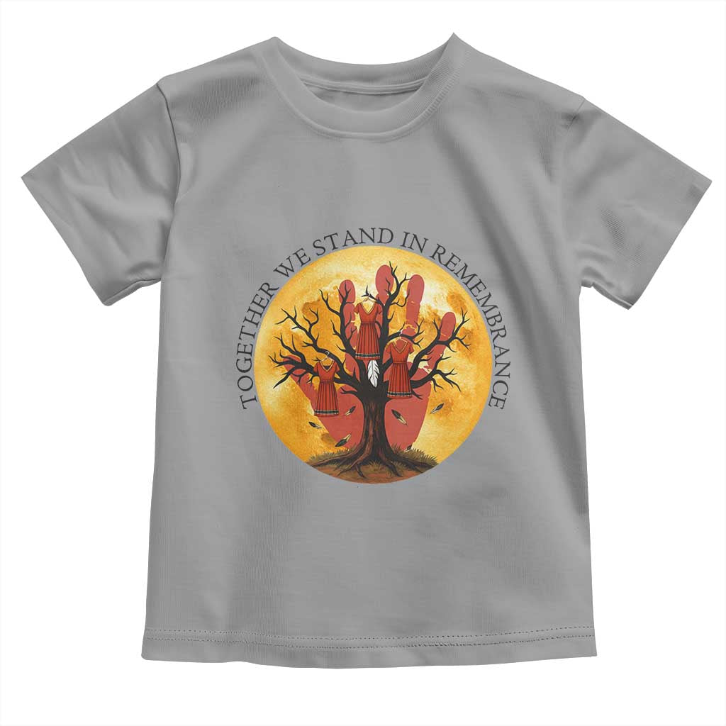 MMIW Red Hand Indigenous Native American Toddler T Shirt Together We Stand In Remembrance - Wonder Print Shop